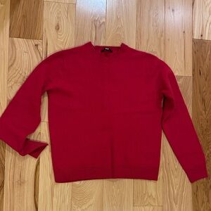 Uniqlo 100% Cashmere Women's Vibrant Red Crew Neck Sweater